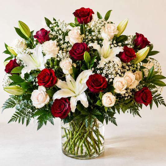 Crimson Ivory Grace – BELLE FLEURS & DESSINS, Lexington KY