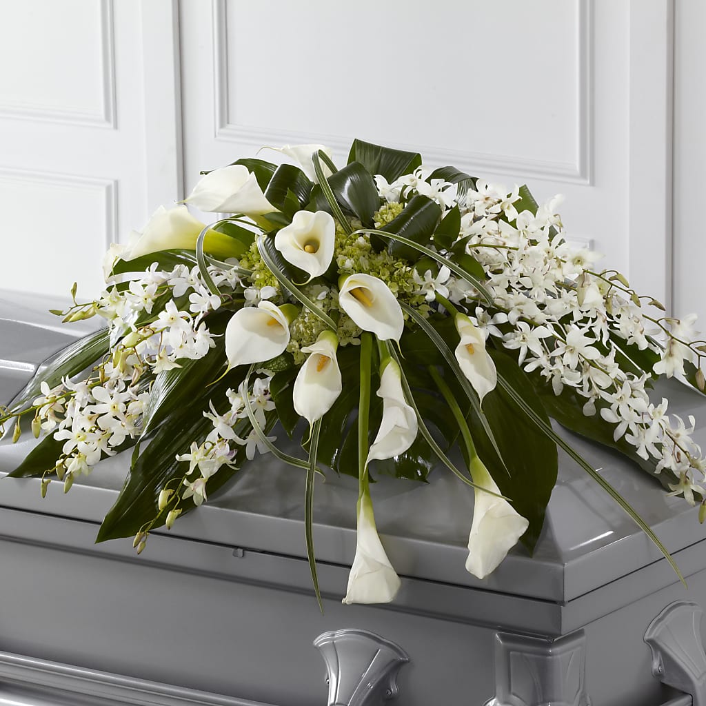 Angel Wings Casket Spray – BELLE FLEURS & DESSINS, Lexington KY