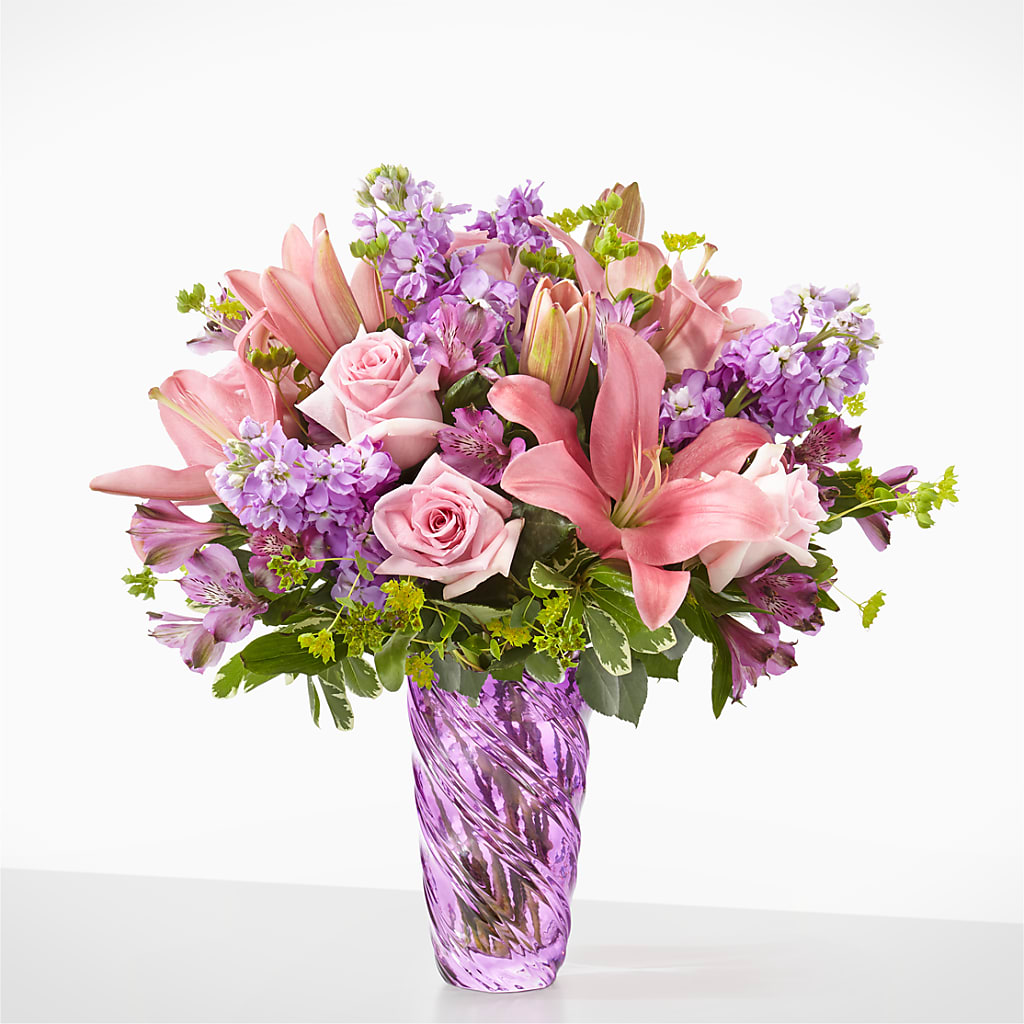 Precious Petals Bouquet with Luxe Swirl Vase – BELLE FLEURS & DESSINS, Lexington KY