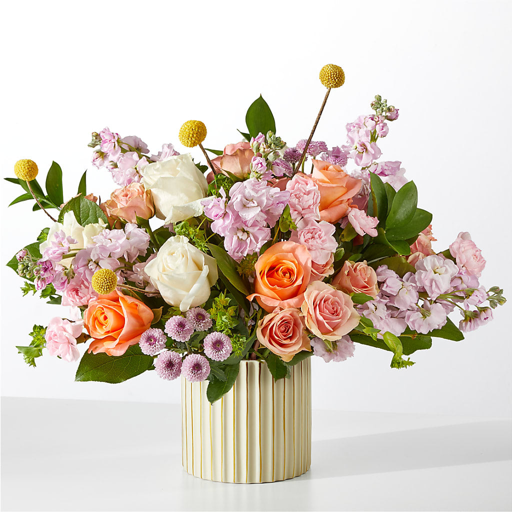 French Market Bouquet with Ivory Vase – BELLE FLEURS & DESSINS, Lexington KY