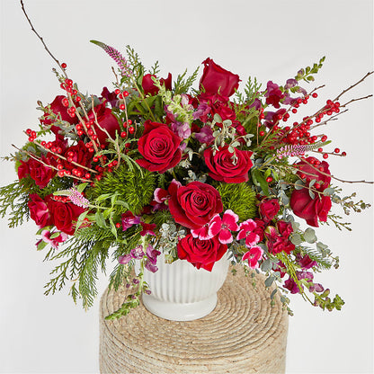 Big Red Bow Bouquet – BELLE FLEURS & DESSINS, Lexington KY