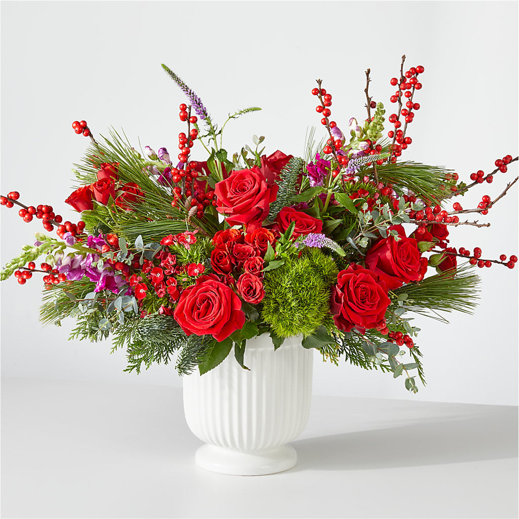 Big Red Bow Bouquet – BELLE FLEURS & DESSINS, Lexington KY