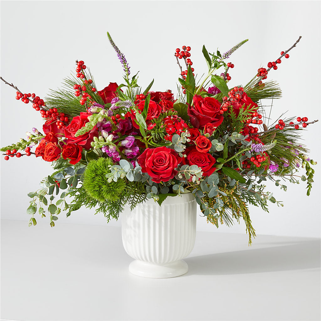 Big Red Bow Bouquet – BELLE FLEURS & DESSINS, Lexington KY