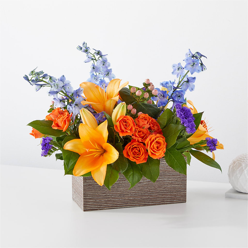 Radiant Citrus Box Bouquet – BELLE FLEURS & DESSINS, Lexington KY