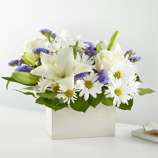 Beyond Blue Box Bouquet – BELLE FLEURS & DESSINS, Lexington KY