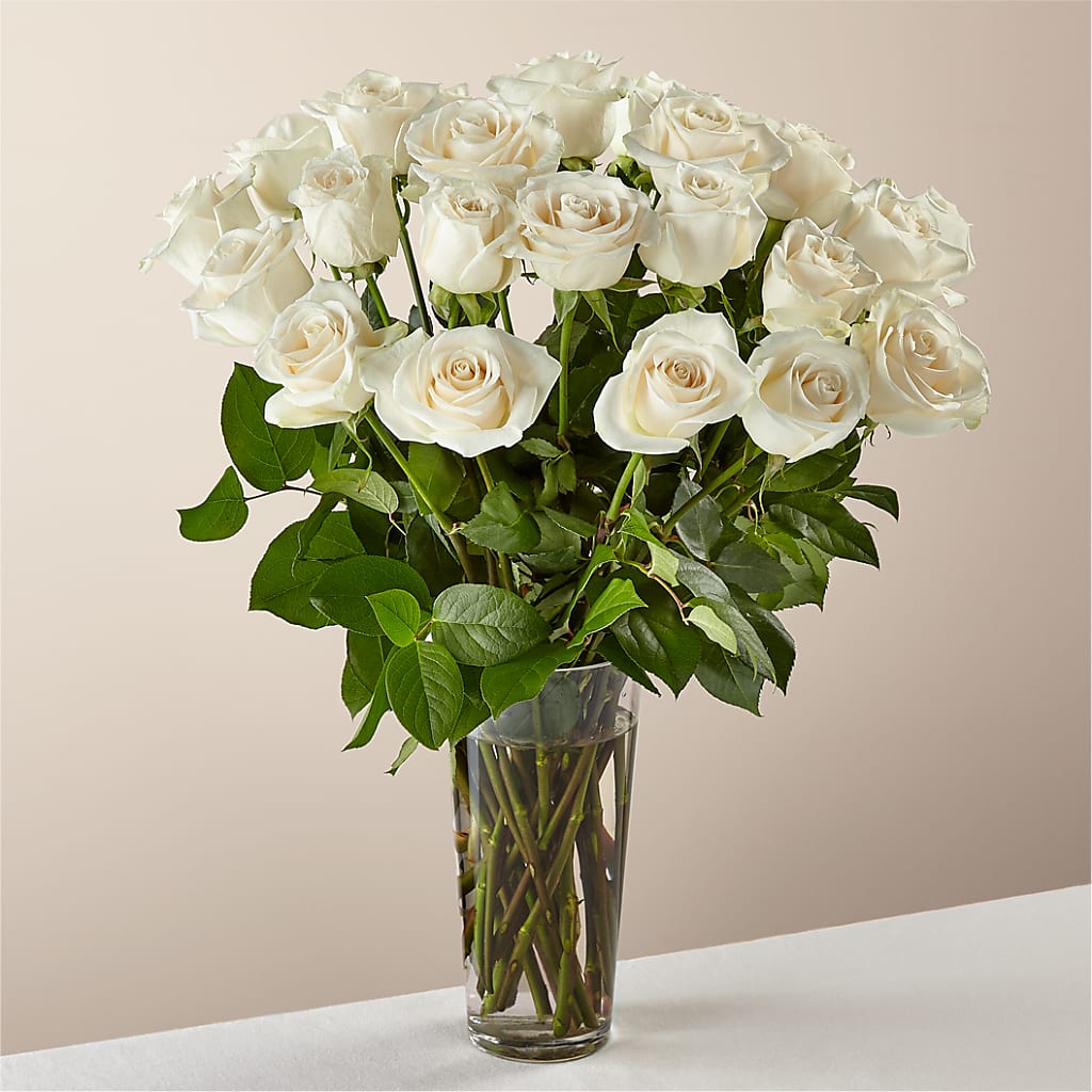 Long Stem White Rose Bouquet – BELLE FLEURS & DESSINS, Lexington KY