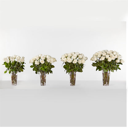 Long Stem White Rose Bouquet – BELLE FLEURS & DESSINS, Lexington KY