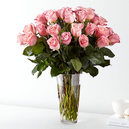 Long Stem Pink Rose Bouquet – BELLE FLEURS & DESSINS, Lexington KY