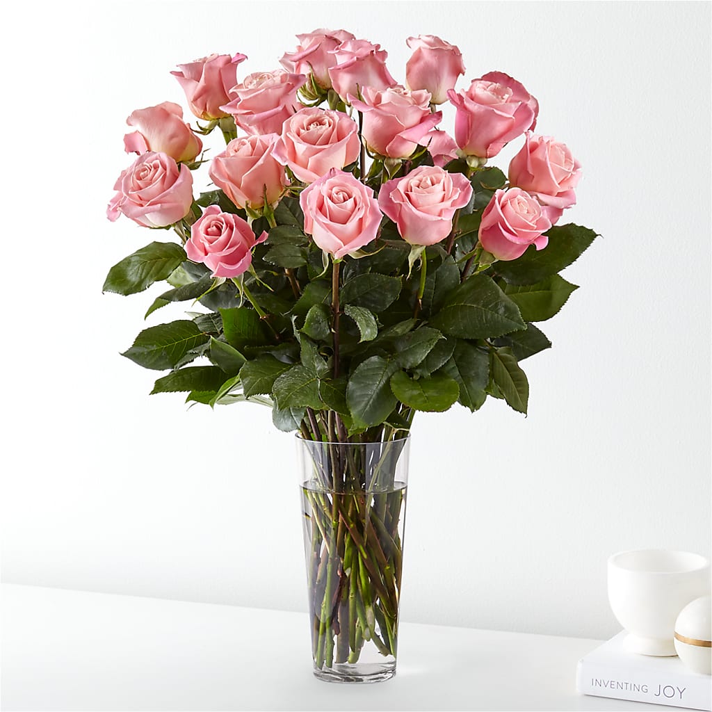 Long Stem Pink Rose Bouquet – BELLE FLEURS & DESSINS, Lexington KY