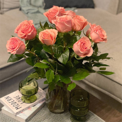 Long Stem Pink Rose Bouquet – BELLE FLEURS & DESSINS, Lexington KY
