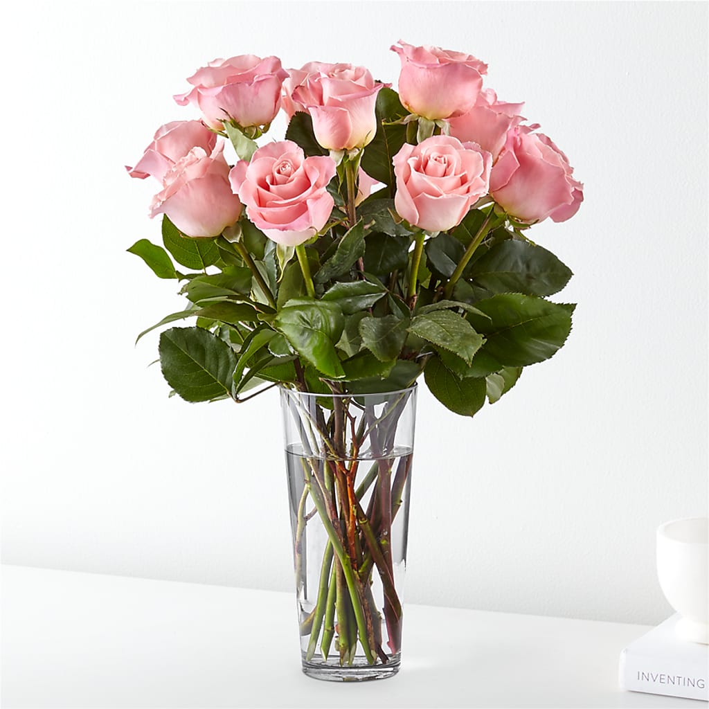Long Stem Pink Rose Bouquet – BELLE FLEURS & DESSINS, Lexington KY