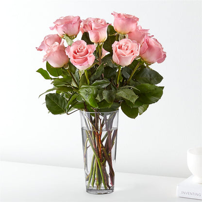 Long Stem Pink Rose Bouquet – BELLE FLEURS & DESSINS, Lexington KY