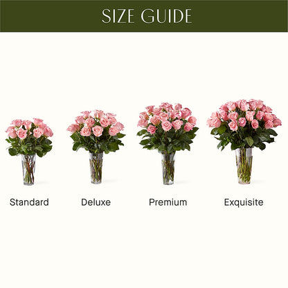 Long Stem Pink Rose Bouquet – BELLE FLEURS & DESSINS, Lexington KY