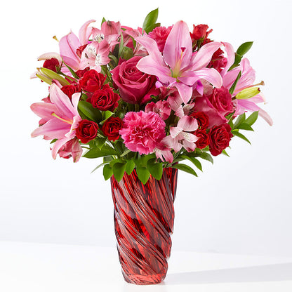 In Love Bouquet with Luxe Swirl Vase – BELLE FLEURS & DESSINS, Lexington KY