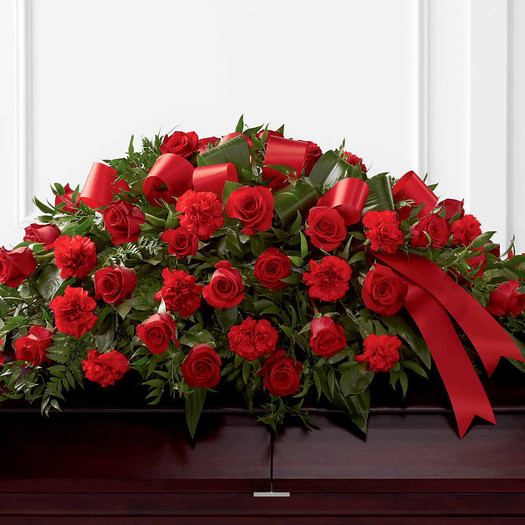 Tribute of Life Casket Spray – BELLE FLEURS & DESSINS, Lexington KY