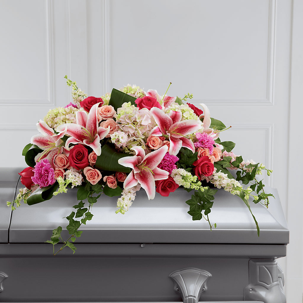 Splendid Grace Casket Spray – BELLE FLEURS & DESSINS, Lexington KY