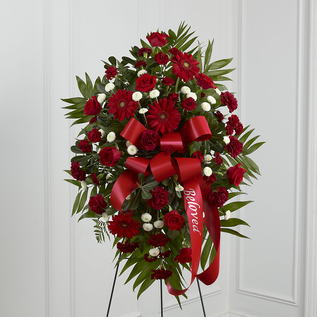 Treasured Memories Standing Spray – BELLE FLEURS & DESSINS, Lexington KY