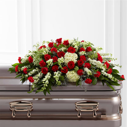 Sincerity Casket Spray – BELLE FLEURS & DESSINS, Lexington KY