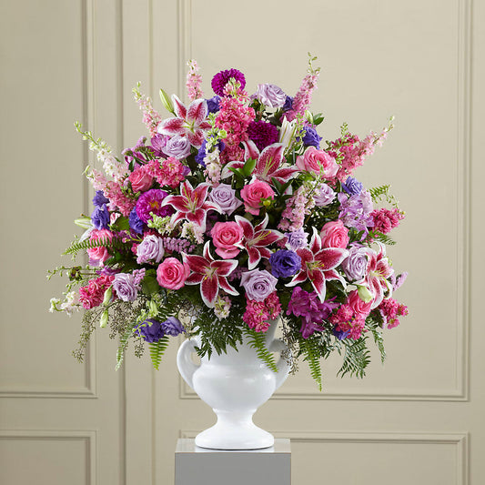 Peaceful Tribute Arrangement – BELLE FLEURS & DESSINS, Lexington KY