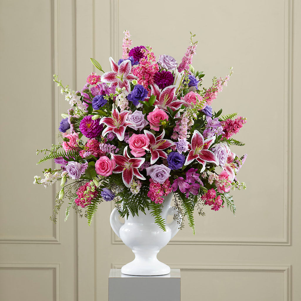 Peaceful Tribute Arrangement – BELLE FLEURS & DESSINS, Lexington KY
