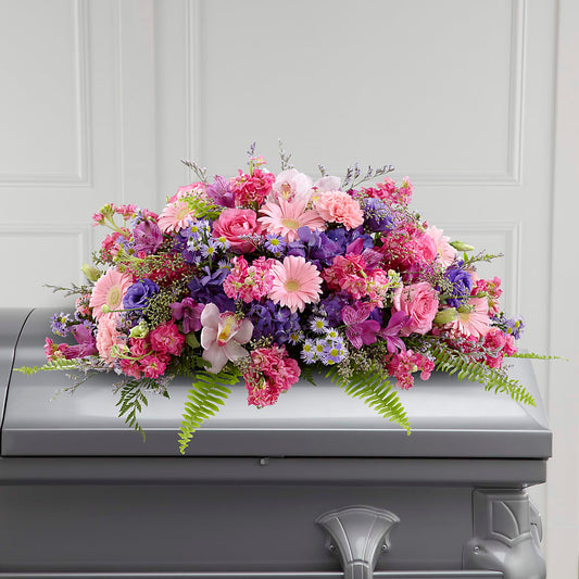 Glorious Garden Casket Spray – BELLE FLEURS & DESSINS, Lexington KY