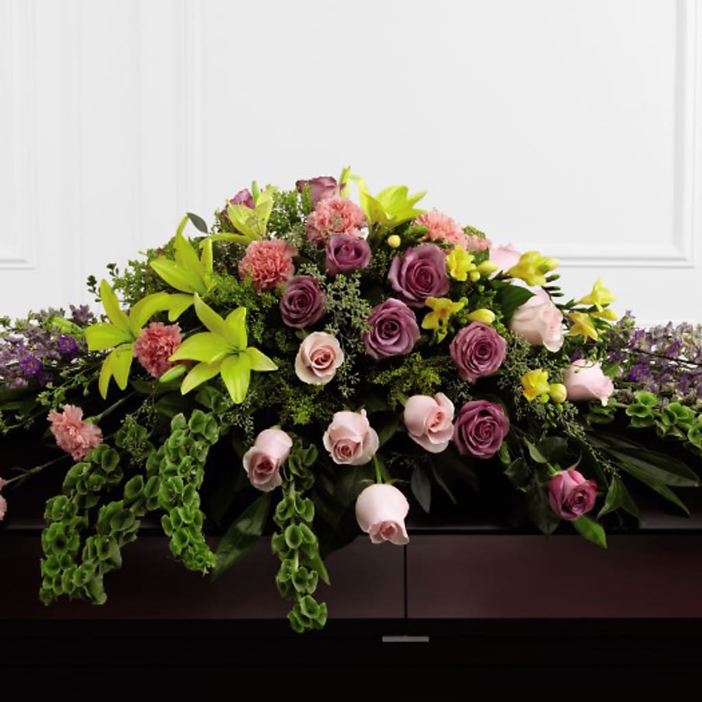 Forever Beloved Casket Spray – BELLE FLEURS & DESSINS, Lexington KY