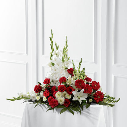 Crimson & White Arrangement – BELLE FLEURS & DESSINS, Lexington KY