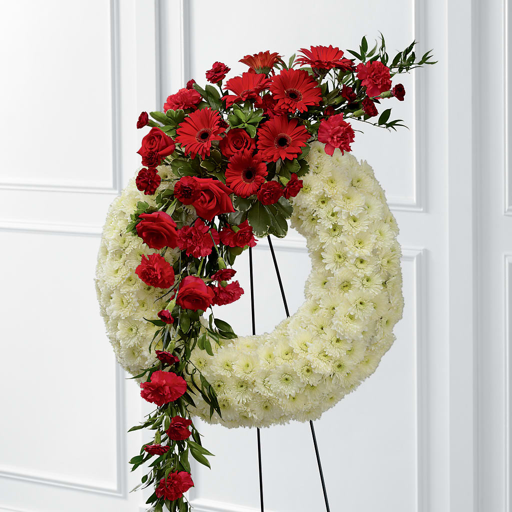 Graceful Tribute Wreath – BELLE FLEURS & DESSINS, Lexington KY
