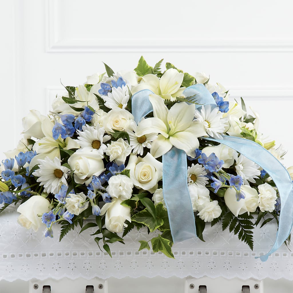 Tender Treasure Casket Spray – BELLE FLEURS & DESSINS, Lexington KY