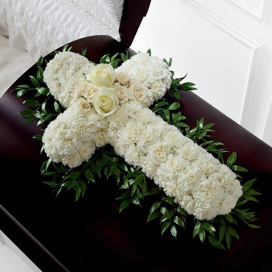 Peaceful Memories Casket Spray (Standard) – BELLE FLEURS & DESSINS, Lexington KY