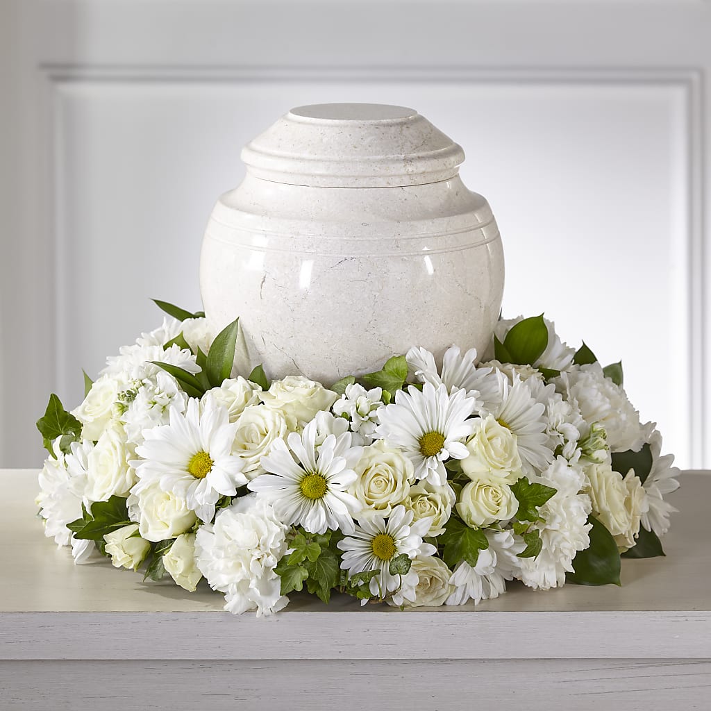 Ivory Gardens Cremation Adornment – BELLE FLEURS & DESSINS, Lexington KY