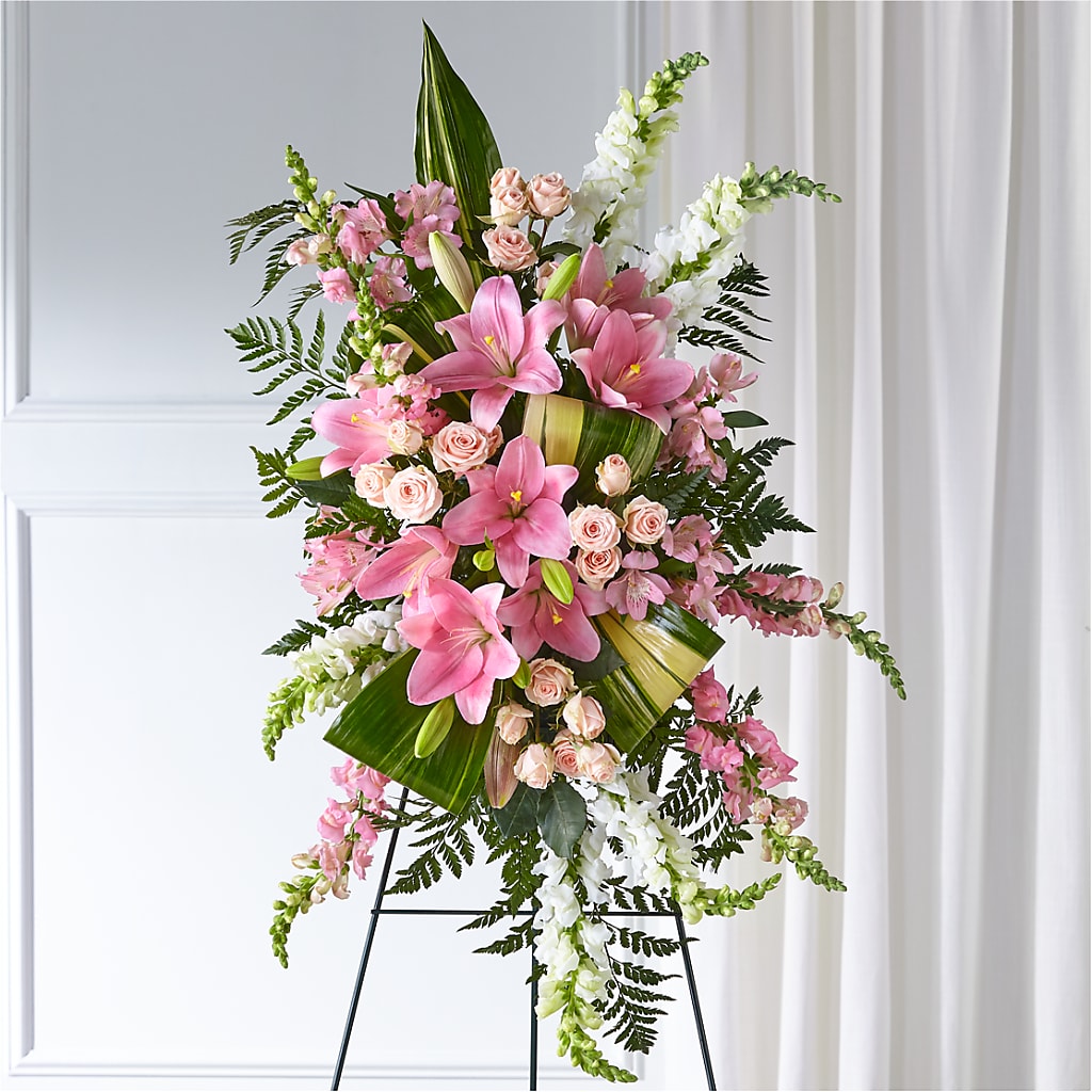 Elegant Embrace Standing Spray – BELLE FLEURS & DESSINS, Lexington KY