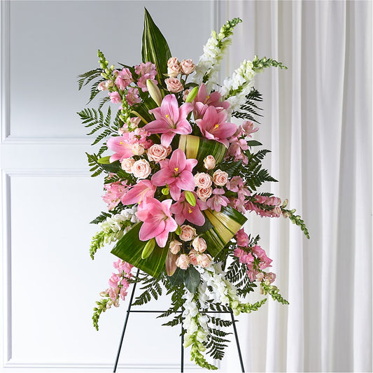 Elegant Embrace Standing Spray – BELLE FLEURS & DESSINS, Lexington KY