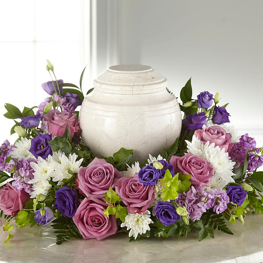 Blooming Sympathy Cremation Adornment – BELLE FLEURS & DESSINS, Lexington KY