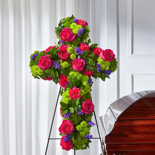 Tribute Rose Floral Cross – BELLE FLEURS & DESSINS, Lexington KY
