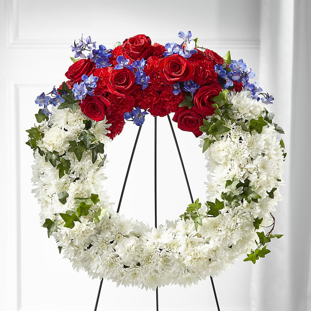 Patriotic Passion Wreath – BELLE FLEURS & DESSINS, Lexington KY