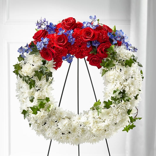 Patriotic Passion Wreath – BELLE FLEURS & DESSINS, Lexington KY