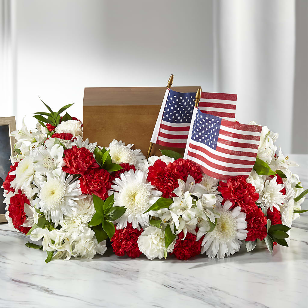 Spirit of Patriotism Cremation Adornment – BELLE FLEURS & DESSINS, Lexington KY