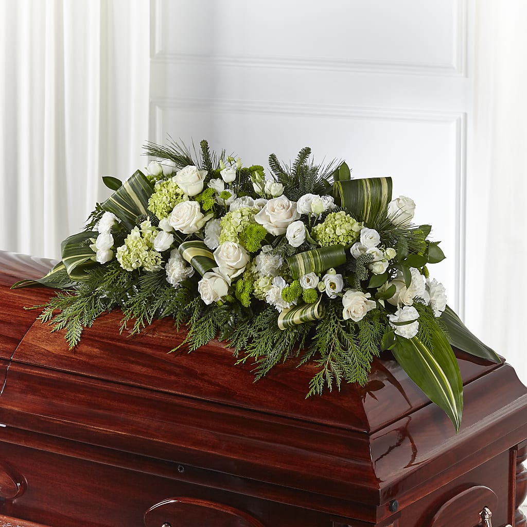 Hopeful Gesture Casket Spray – BELLE FLEURS & DESSINS, Lexington KY