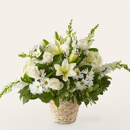 Ivory Elegance Floral Basket – BELLE FLEURS & DESSINS, Lexington KY
