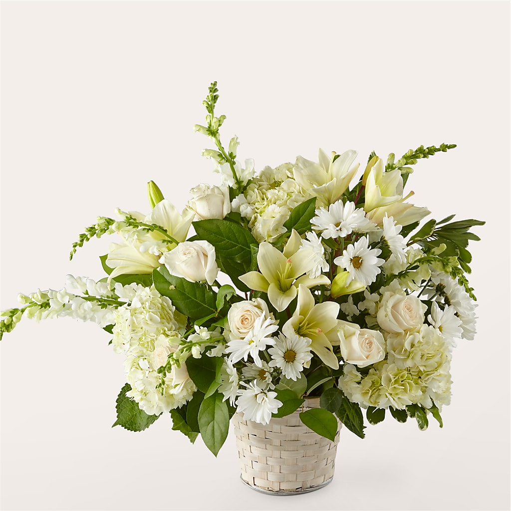 Ivory Elegance Floral Basket – BELLE FLEURS & DESSINS, Lexington KY