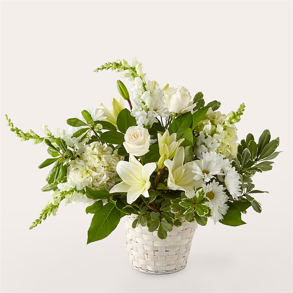 Ivory Elegance Floral Basket – BELLE FLEURS & DESSINS, Lexington KY