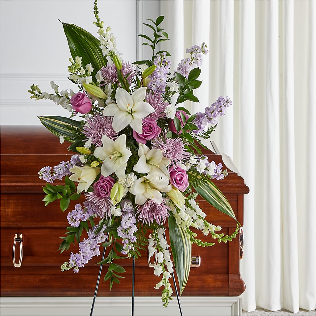 Grateful Hearts Standing Spray – BELLE FLEURS & DESSINS, Lexington KY