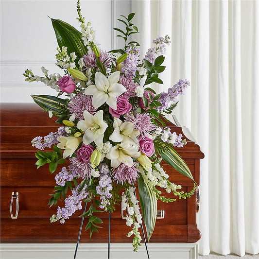 Grateful Hearts Standing Spray – BELLE FLEURS & DESSINS, Lexington KY
