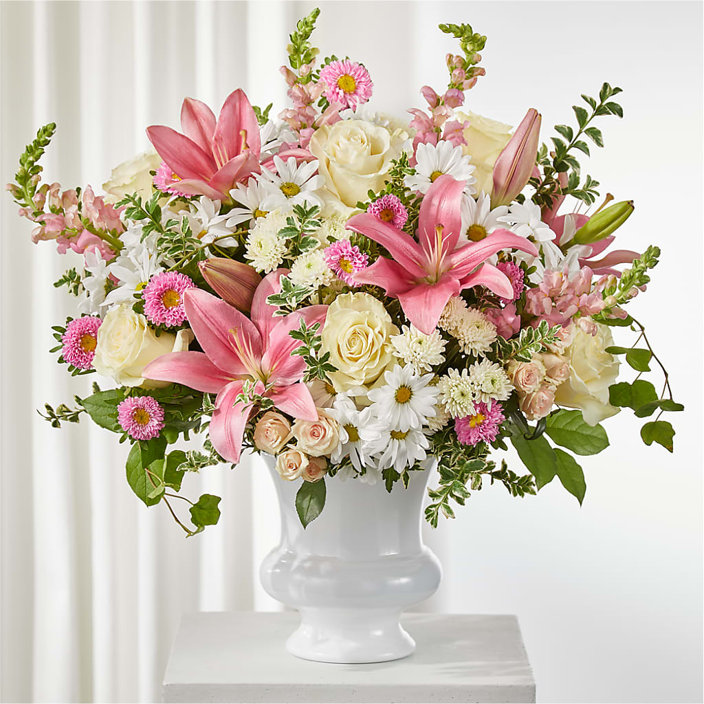 Empathetic Blooms Urn Arrangement – BELLE FLEURS & DESSINS, Lexington KY