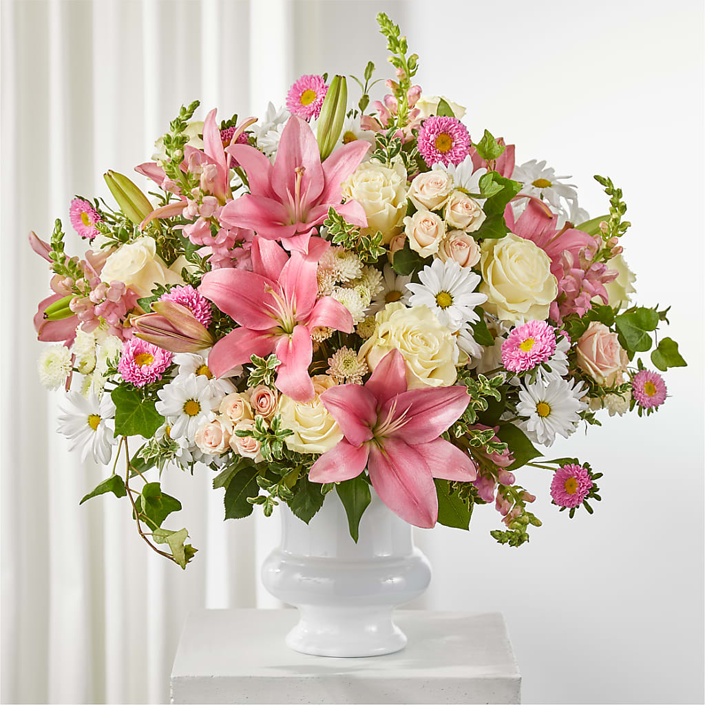 Empathetic Blooms Urn Arrangement – BELLE FLEURS & DESSINS, Lexington KY