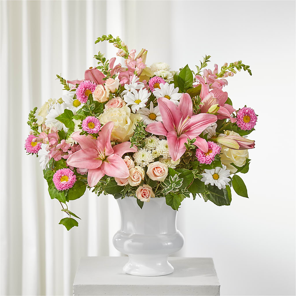 Empathetic Blooms Urn Arrangement – BELLE FLEURS & DESSINS, Lexington KY