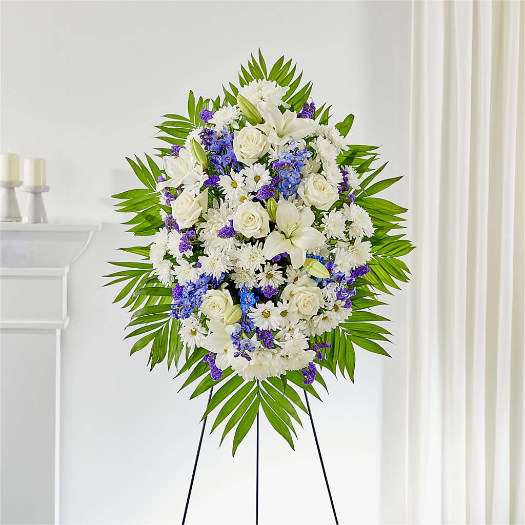 At Rest Standing Spray – BELLE FLEURS & DESSINS, Lexington KY