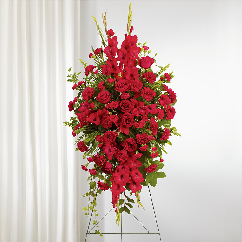From the Heart Standing Spray – BELLE FLEURS & DESSINS, Lexington KY