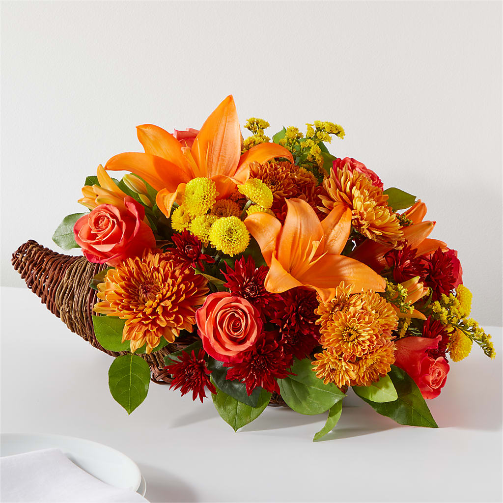 Bouquet of Blessings Cornucopia – BELLE FLEURS & DESSINS, Lexington KY
